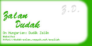 zalan dudak business card